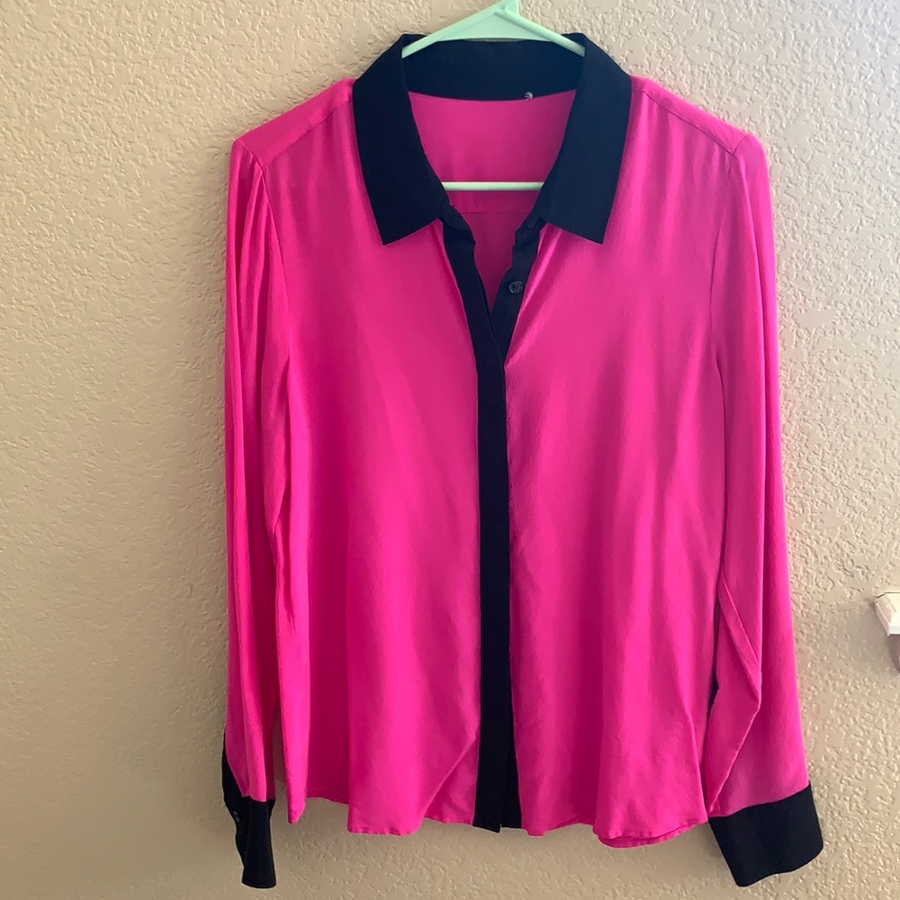 Hot pink button up!!
